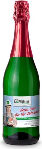 Sekt Cuvée – Flasche grün, 0,75 l als Werbeartikel