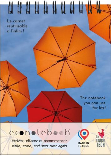 EcoNotebook NA6 wiederverwendbares Notizbuch mit Standardcover als Werbeartikel