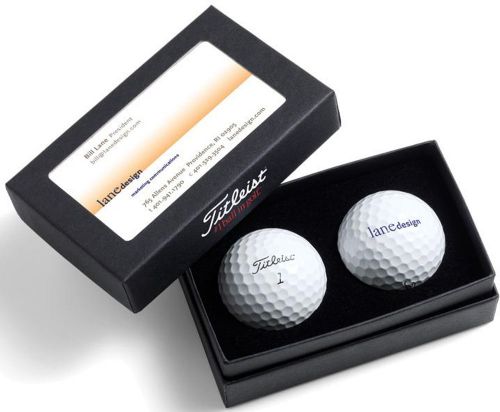 Titleist Golfbälle Visitenkarten-Box als Werbeartikel