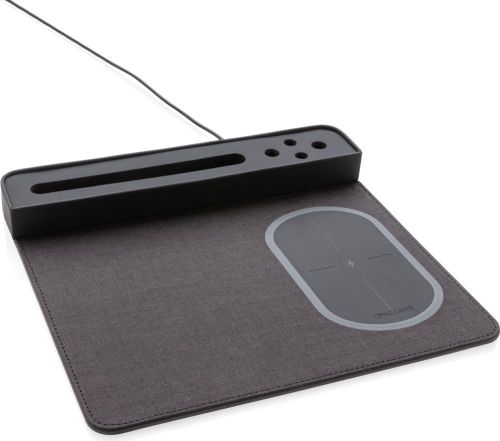 Mousepad Air mit 5W Wireless Charger und USB als Werbeartikel