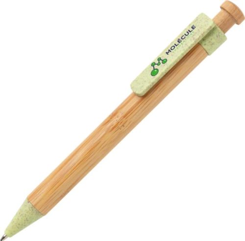 Bambus Stift mit Wheatstraw-Clip als Werbeartikel