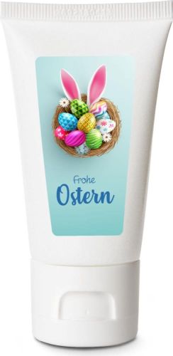 Frohe Ostern Pflegetube 50 ml - Hand- und Nagelcreme ALOE VERA SENSITIV als Werbeartikel