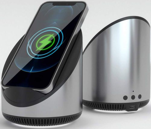 Wireless Charging Metall Lautsprecher als Werbeartikel