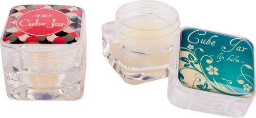 Lippenpflege im clearen Kubus Lipcare Cube als Werbeartikel