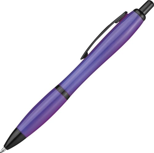 Kugelschreiber mit schwarzen Applikationen als Werbeartikel