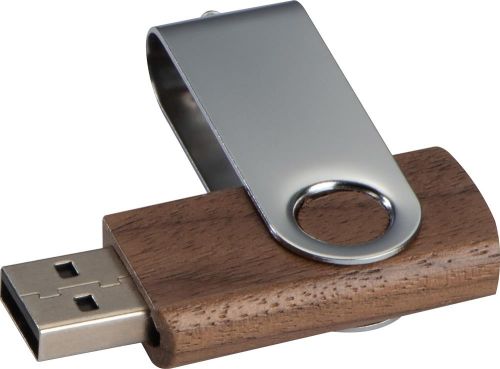 USB Stick Twist mit Holzkörper dunkel 8GB, 22485 als Werbeartikel
