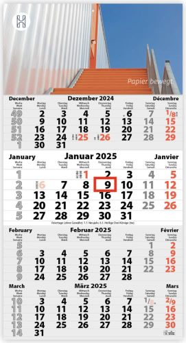 4-Monats DIN A3 Kalender Four Euro, inkl. Druck als Werbeartikel