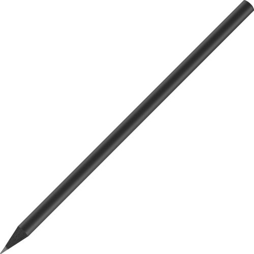 Bleistift schwarz durchgefärbt, lackiert als Werbeartikel