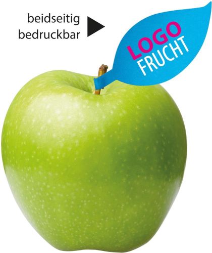 Apfel, inkl. individuell bedruckbarem Apfelblatt 4c als Werbeartikel