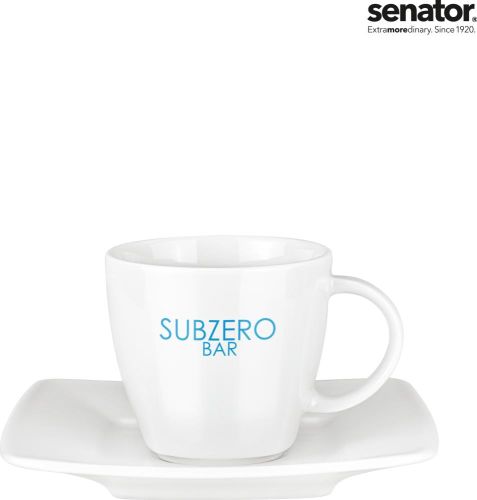 senator® Maxim Espresso Set Tasse mit Untertasse als Werbeartikel