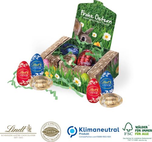 Lindt Mini-Eier, 6er Osternest als Werbeartikel