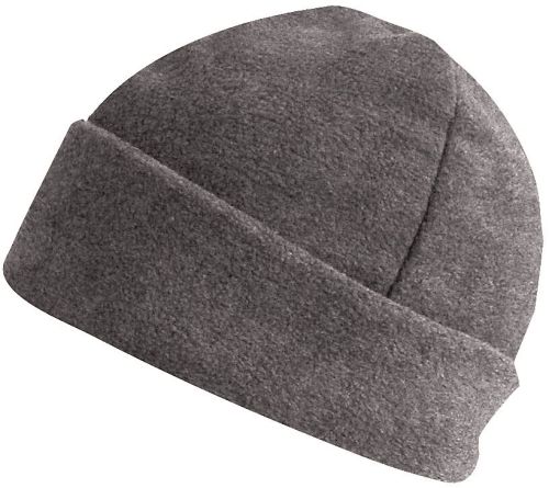 Fleece-Mütze, grau als Werbeartikel
