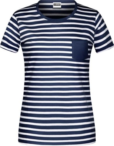 Damen T-Shirt Striped aus Bio Baumwolle als Werbeartikel