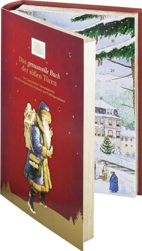 Trüffel und Pralinen Adventskalender Buch, mit Alkohol als Werbeartikel