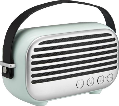 Bluetooth Lautsprecher im Retro-Design mit UKW-Radio als Werbeartikel
