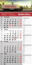 4 Monats-Wandkalender Memo, deutsch als Werbeartikel