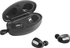 kabellose In-Ear Kopfhörer aus Metall und ABS inkl. Ladegerät Descry als Werbeartikel