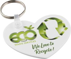 Tait Schlüsselanhänger in Herzform aus recyceltem Material als Werbeartikel