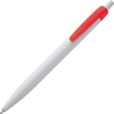 Kunststoffkugelschreiber mit farbigem Clip als Werbeartikel