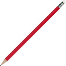 Bleistift rund, lackiert, mit Radierer als Werbeartikel