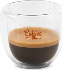 Kaffee-Set Expresso mit zwei doppelwandigen Bechern als Werbeartikel