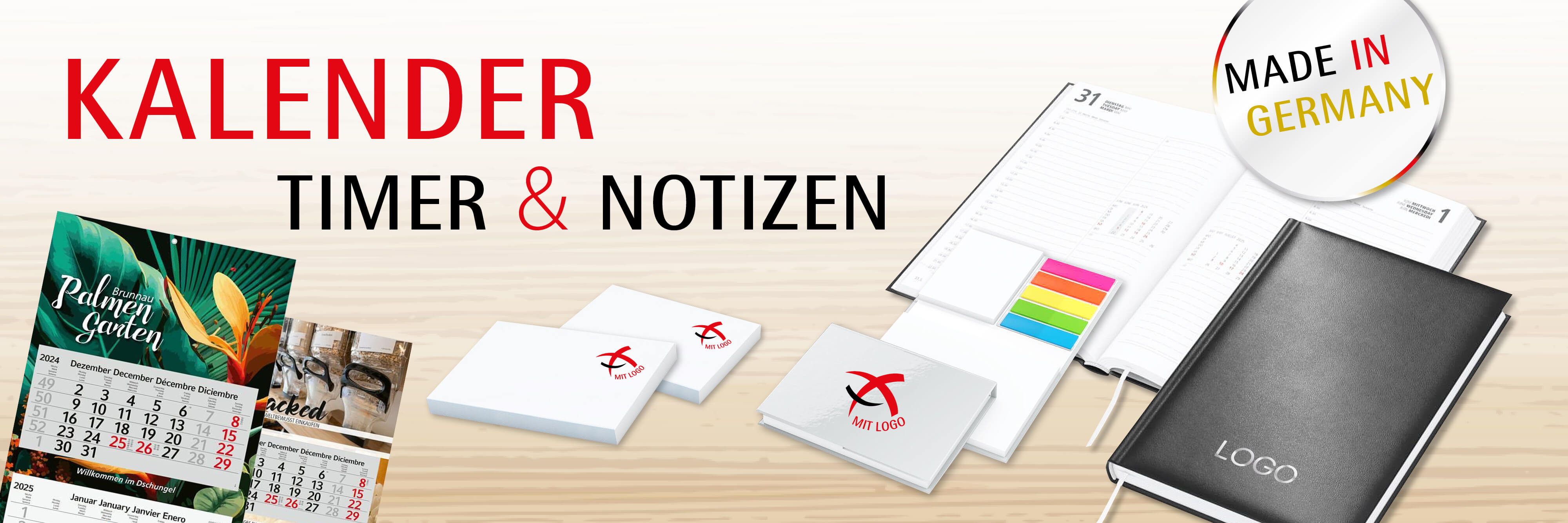 Kalender, Timer und Notizen
